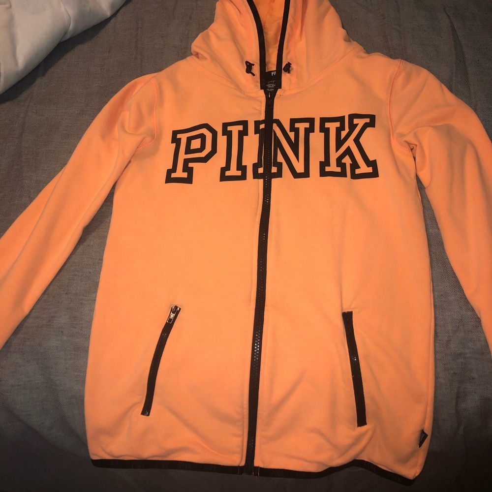Neon orange PINK hoodie 🧡